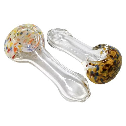 Unbranded Hand Pipe Mix Frit Art (114008) Glass 2.5"