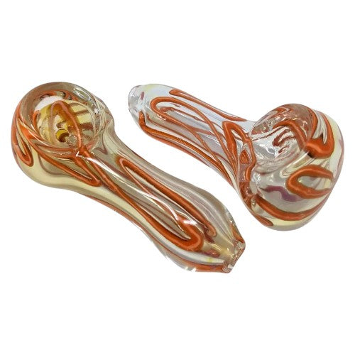 Unbranded Hand Pipe Silver Fumed Inside Out (114020) Glass 2.5"