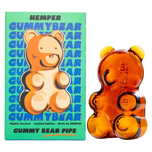 Hemper Hand Pipe Gummy Bear (114121) Glass 4.0"