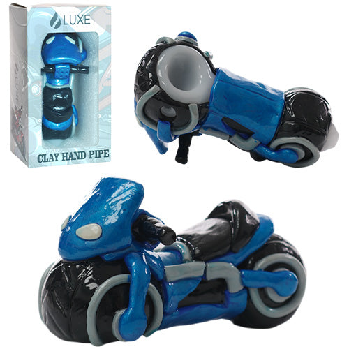Luxe Hand Pipe Motorcycle GHP1792 (1550) Glass 5.0" Blue