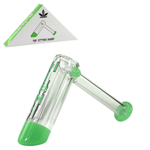 aLeaf Bubbler Sitting AL2072BL (4541) Glass 6.0" Green