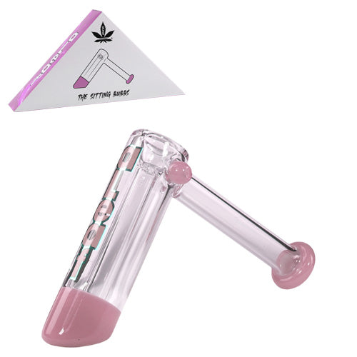 aLeaf Bubbler Sitting AL2072BL (4541) Glass 6.0" Pink