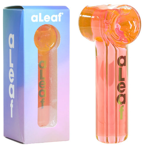 aLeaf Hand Pipe Glycerin ALHP5052 (4549) Glass 4.0" Orange
