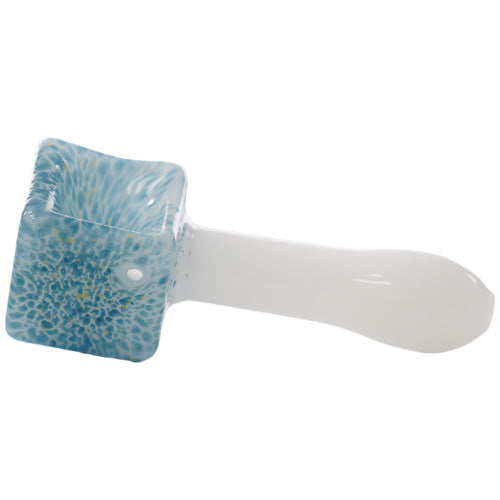 Unbranded Hand Pipe Square (4557) Glass 5.0" Jade White