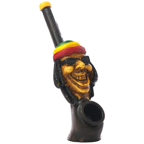 Unbranded Hand Pipe Characters (4668) Wood 5.0" Bob Marley