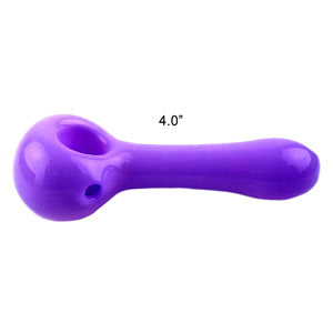 Unbranded Hand Pipe HD167 American Milky (4829) Glass 4.0" Purple