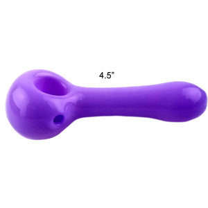Unbranded Hand Pipe HD166 American Milky (4830) Glass 4.5" Purple
