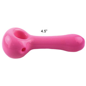 Unbranded Hand Pipe HD166 American Milky (4830) Glass 4.5" Pink