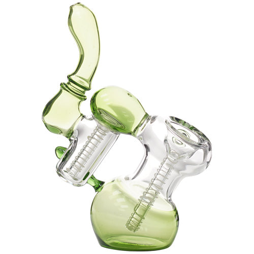 Unbranded Bubbler Double Chambler (4890) Glass 7.0" Green