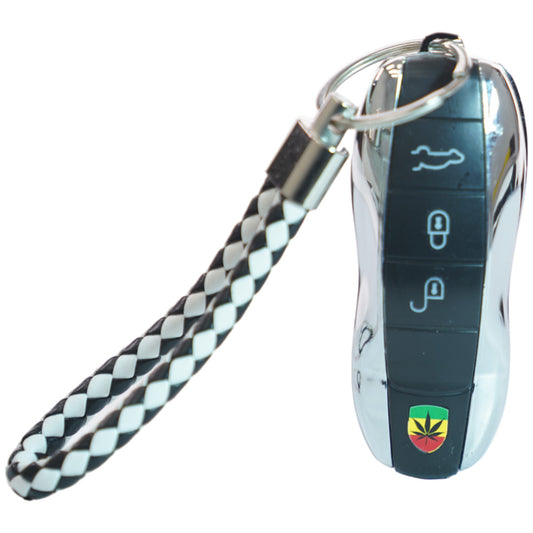 Unbranded Hand Pipe Car Remote (5374) Metal 3.5" Chrome