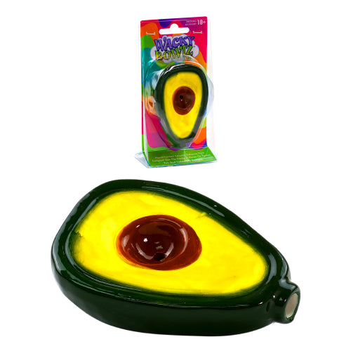 Unbranded Hand Pipe Wacky Bowlz (6160) Ceramic 3.5" Avocado