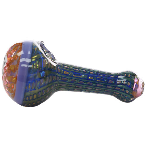 Unbranded Hand Pipe Honecomb Gold Fumed SB 2511 (7482) Glass 5.0" Purple