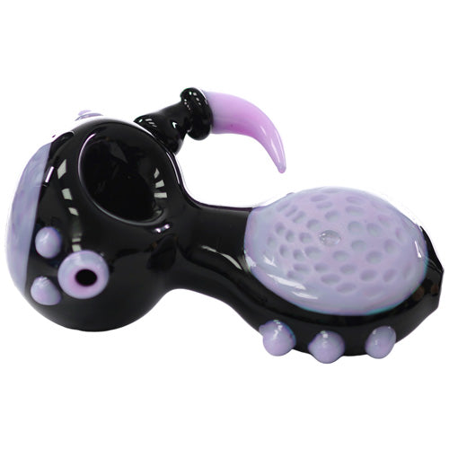 Unbranded Hand Pipe Smile Color Honecomb SB 7065 (7484) Glass 5.0" Purple