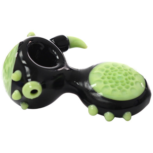 Unbranded Hand Pipe Smile Color Honecomb SB 7065 (7484) Glass 5.0" Green