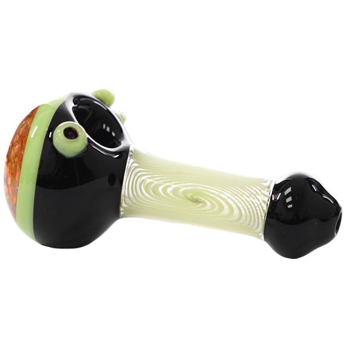 Unbranded Hand Pipe Smile Color Revers SB 7067 (7485) Glass 5.0" Green