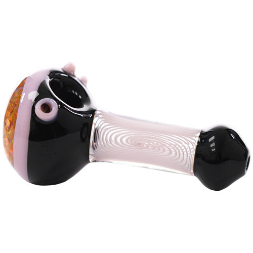 Unbranded Hand Pipe Smile Color Revers SB 7067 (7485) Glass 5.0" Pink