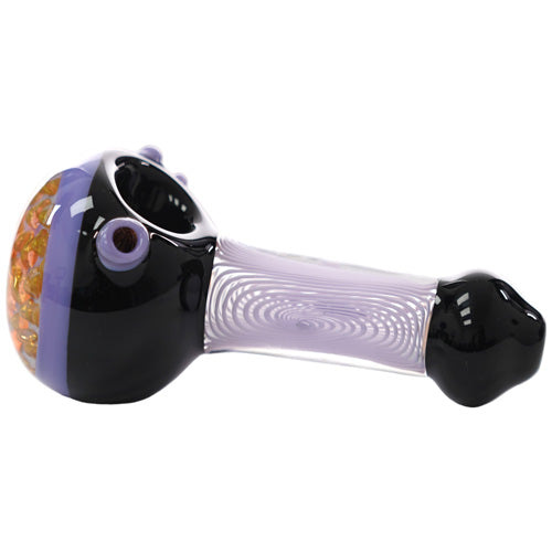 Unbranded Hand Pipe Smile Color Revers SB 7067 (7485) Glass 5.0" Purple