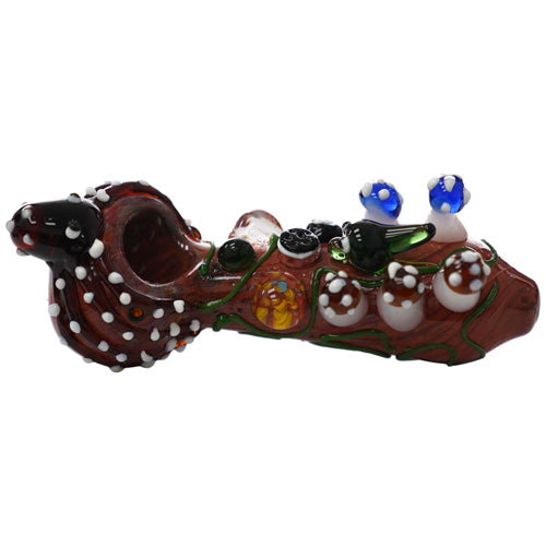 Unbranded Hand Pipe Forest Theme SB 2340 (8088) Glass 5.0" Brown