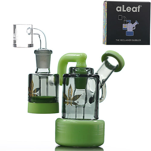 aLeaf Glass Reclaimer Bubbler (3369) 5.0" Green