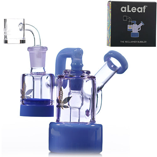 aLeaf Glass Reclaimer Bubbler (3369) 5.0" Blue