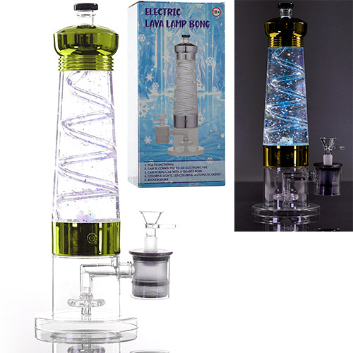 Unbranded Glass Lamp Electric Lava Lamp (6127) 14.0" Gold