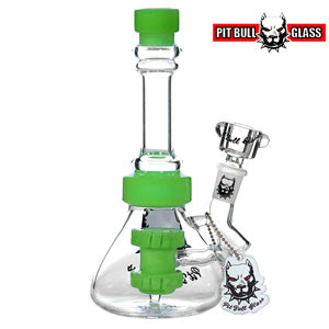 Pit Bull Glass Glass Double Shower (6501) 7.5" Milky Green