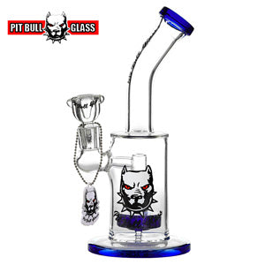 Pit Bull Glass Glass Shower (6504) 9.5" Blue