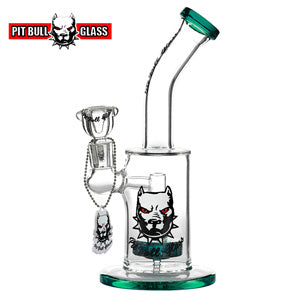 Pit Bull Glass Glass Shower (6504) 9.5" Teal