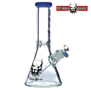 Pit Bull Glass Glass 9mm Heavy Beaker (6505) 11.5" Milky Blue