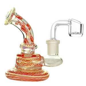 Unbranded Glass Full Twiste (6531) 5.0" Red