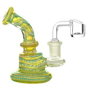 Unbranded Glass Full Twiste (6531) 5.0" Teal