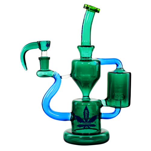 aLeaf Glass Al Tornado Recycler With Horn Bowl - Ares (6591) 9.0" Teal