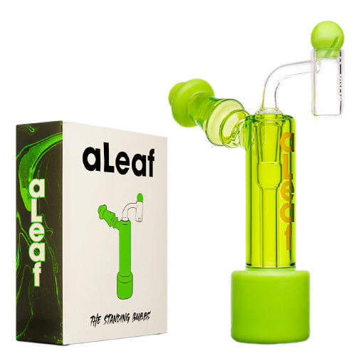 aLeaf Glass The Standing Bubbs (6594) 7.0" Green