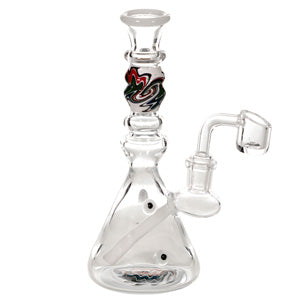 Unbranded Glass Conical Inline Sticker (6629) 7.0" White