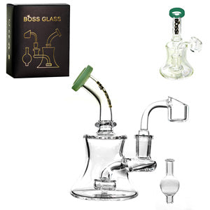 Boss Glass With 4mm banger & Termal (6670) 5.0" Milky Green