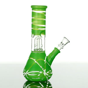 Unbranded Glass Single Dome Line Up (7058) 8.0" Green