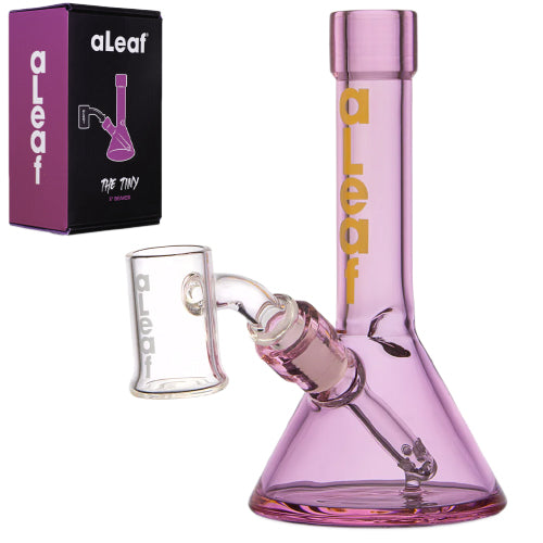 aLeaf Glass Tiny Beaker w/Carrying Case (7145) 5.0" Pink