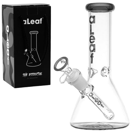 aLeaf Glass Essential Beaker w/Carrying Case (7146) 8.0" Smoke