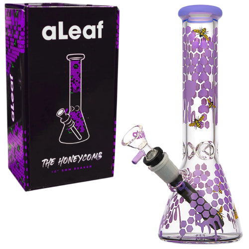 aLeaf Glass Slime Honeycomb Designed (7147) 10.0" Purple
