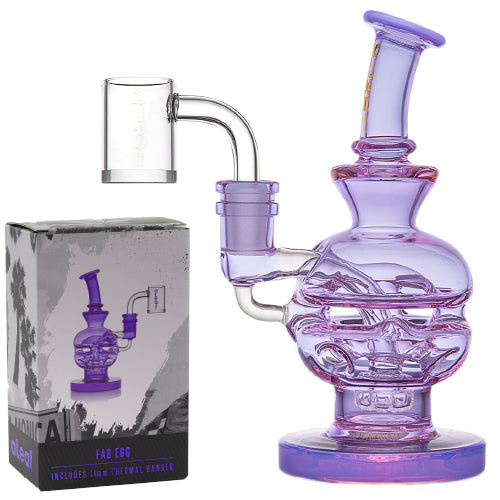 aLeaf Glass Fab Egg With 14 mm Thermal Banger (7148) 7.0" Purple