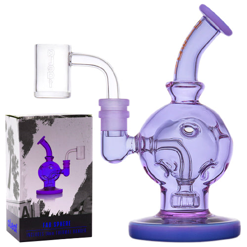 aLeaf Glass Fab Sphere With 14 mm Thermal Banger (7149) 7.0" Purple