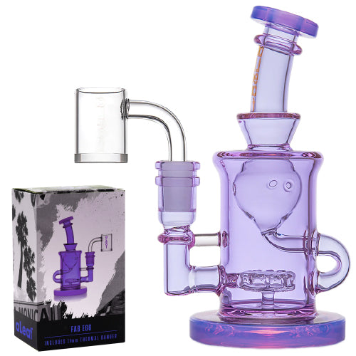 aLeaf Glass UFO Perk Recycler With 14 mm Thermal Banger (7150) 6.0" Purple