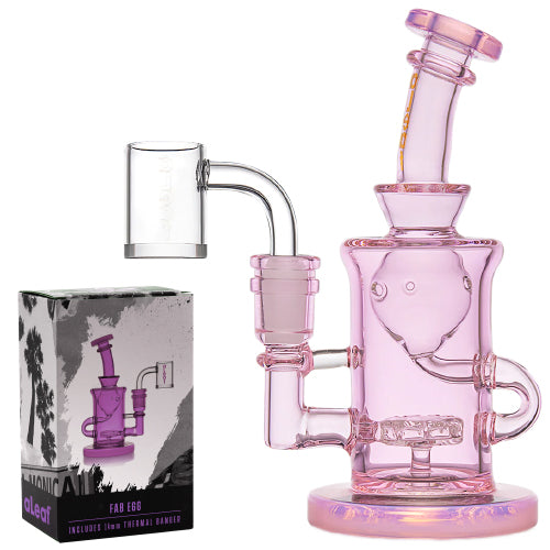 aLeaf Glass UFO Perk Recycler With 14 mm Thermal Banger (7150) 6.0" Pink