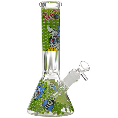 Unbranded Glass Honeycomb Rick & Morty (7200) 10.0" Green