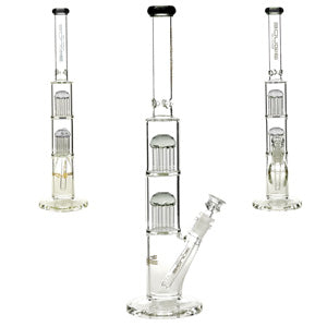 Bougie Glass Glass Double Shower STR (7532) 17.5" Black