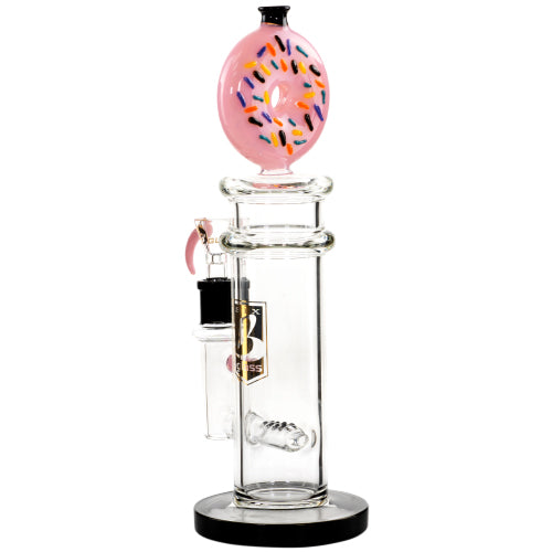 6B Glass Glass Tube With Donut (7554) 11.0" Pink