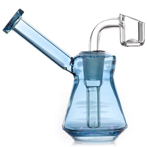 Unbranded Glass With 4mm banger (8103) 4.5" Blue