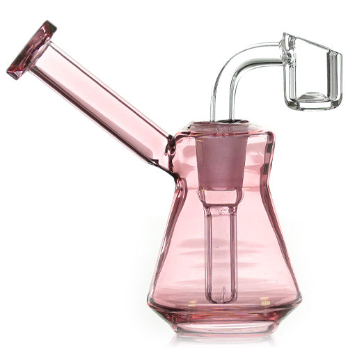 Unbranded Glass With 4mm banger (8103) 4.5" Pink