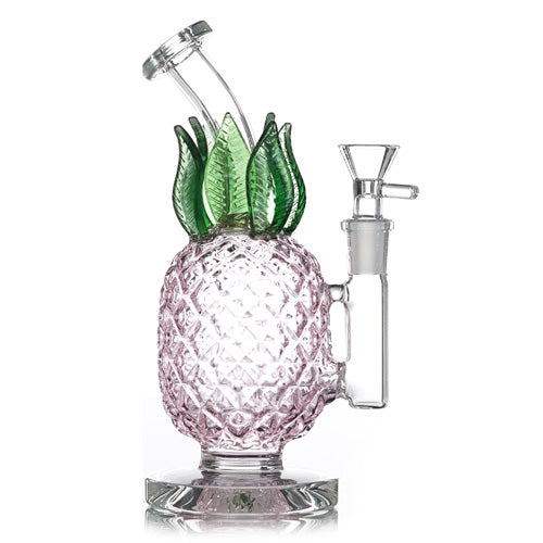Unbranded Glass Pieapple (8104) 8.0" Pink