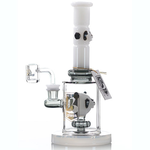 6B Glass Glass Bear (8290) 9.5" White